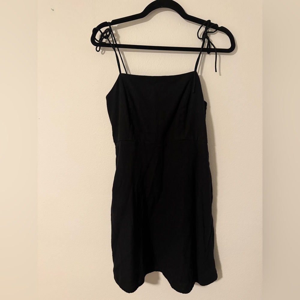 Women Old Navy linen blend tie- shoulder mini dress